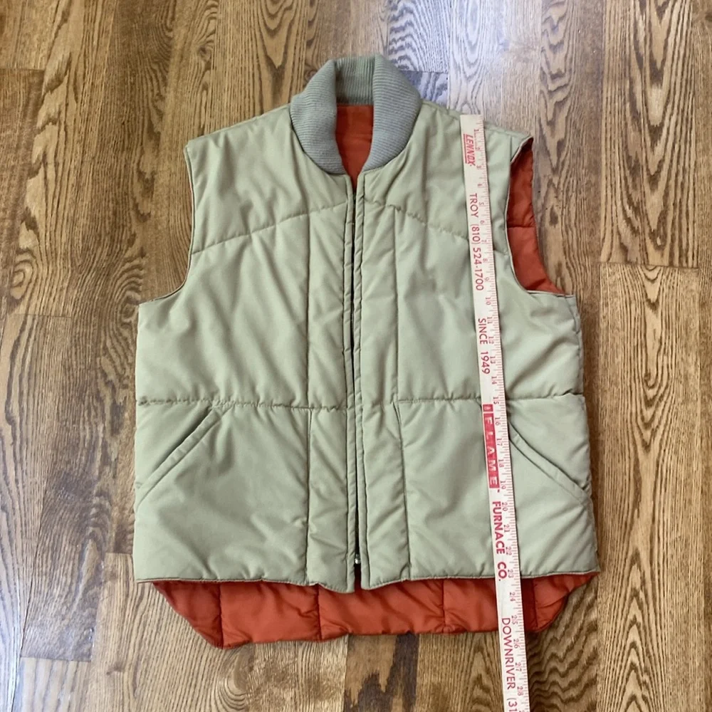 Vintage puffer hunting sportsman hunting vest outdoorsman reversible unisex